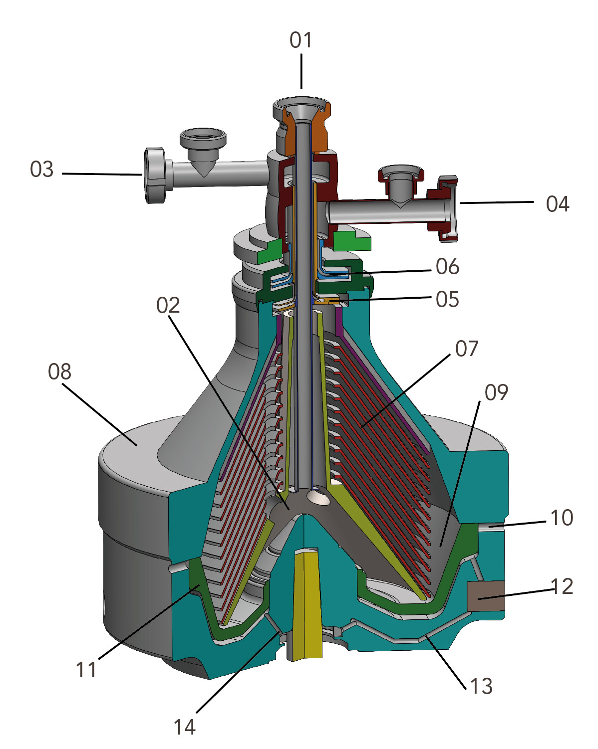 Features disc stack centrifuge